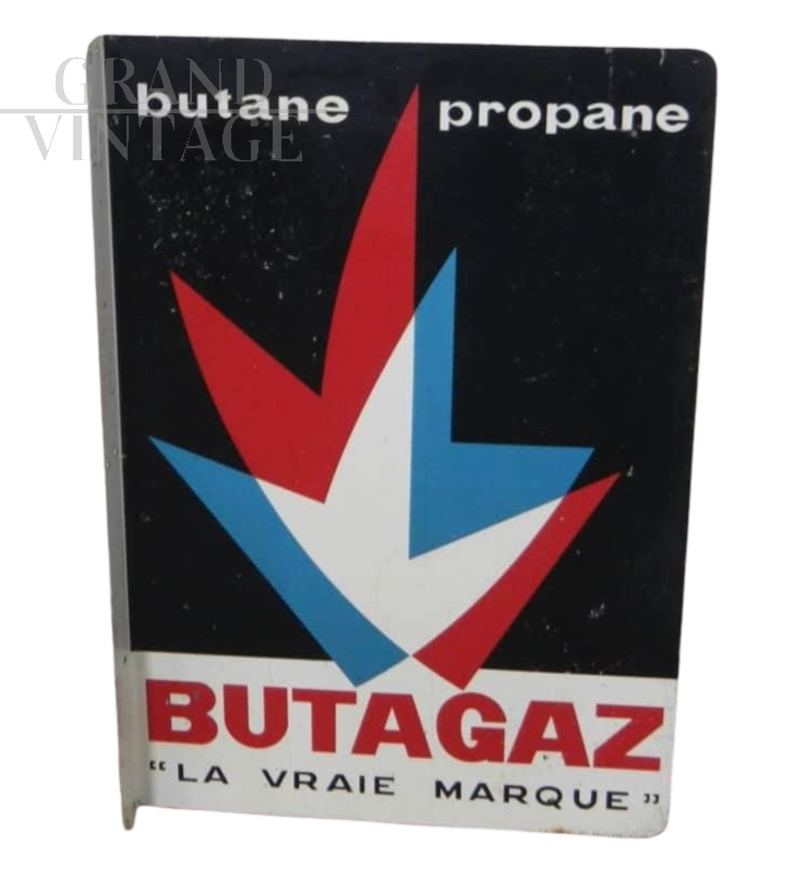 Butagaz double-sided advertising sign, 1970s