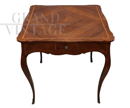Antique restored game table, late 19th century