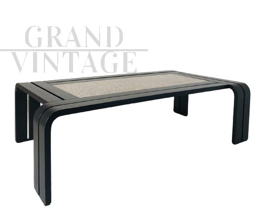 Coffee table from the 80s with granite marble top
