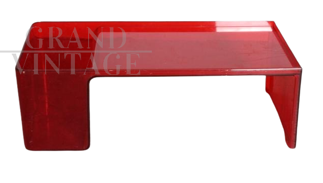 Usame red coffee table by Patricia Urquiola for Kartell, 1980