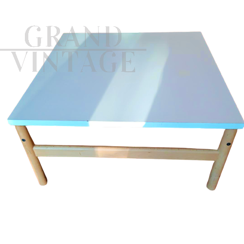 Croff tea table in wood with white top