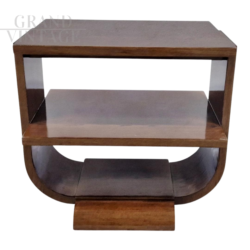 Art Deco geometric coffee table with double top       