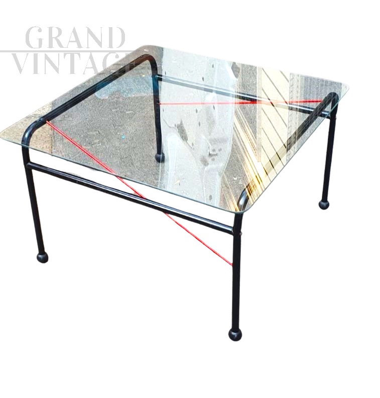 Postmodern Slim coffee table by Innovator Design Sweden in glass, 1990s
