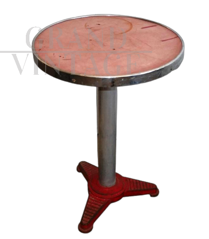 Round French bistro table from the 50s / 60s