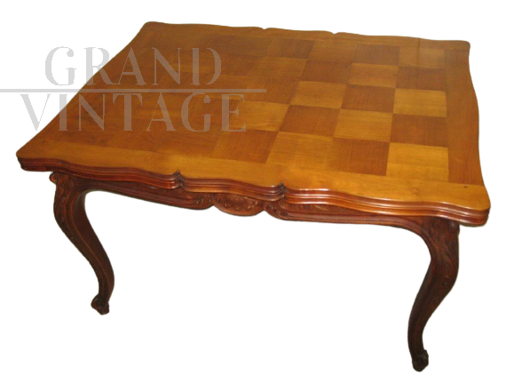 Antique extendable table, Louis XV style, 1930s