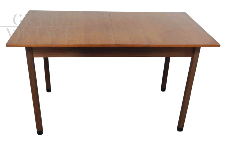 Vintage extendable table in wood and formica, 1970s