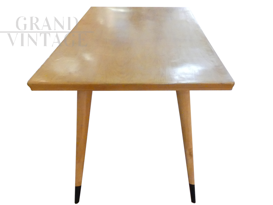 Italian vintage table from the 60s with lacquered foot