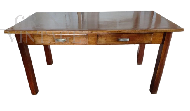 Rustic vintage rectangular dining table, mid-1900s