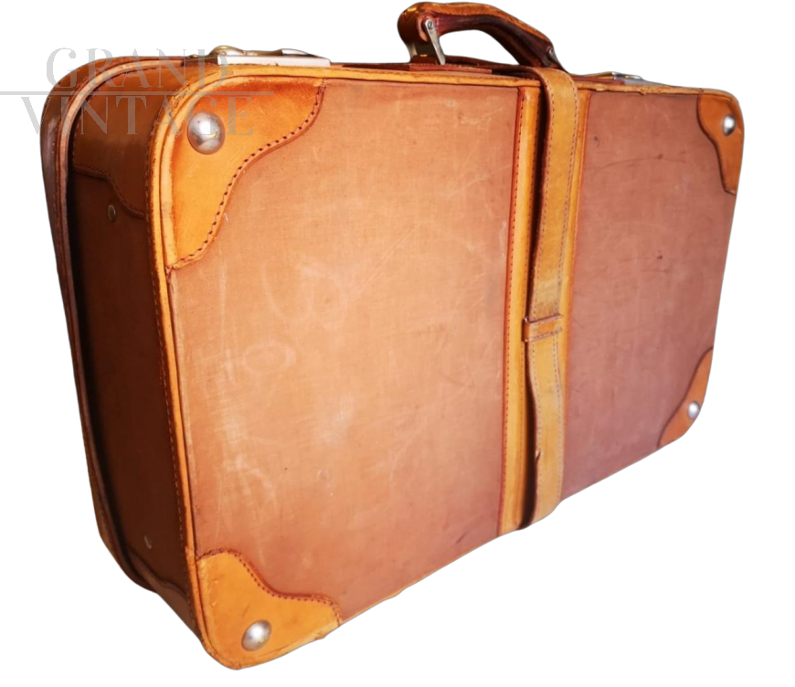 Vintage leather suitcase from the 40s