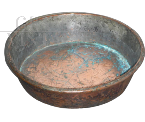 Vintage copper container tub, 1940s
