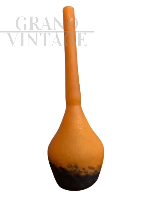 Art Nouveau Soliflore Daum vase in glass paste  