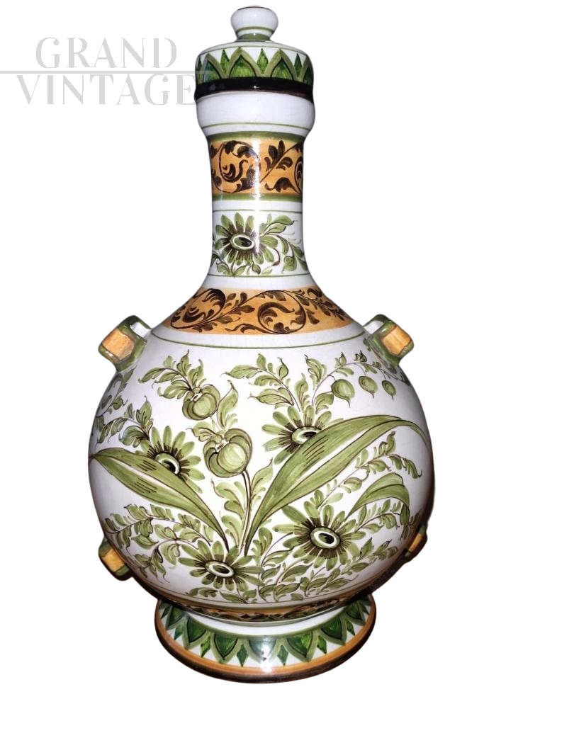 Pilgrim's bottle vase in Bassano ceramic