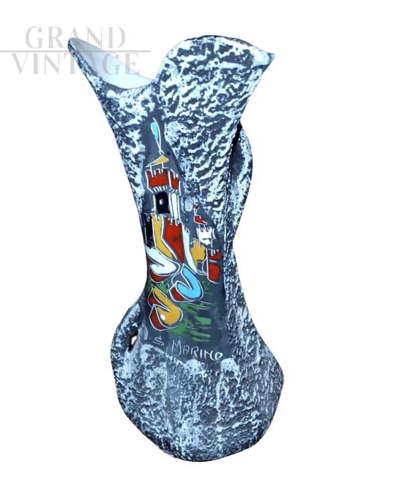 Vase from the Republic of San Marino with lava effect, 1960s          