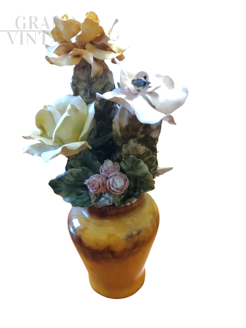 Capodimonte ceramic flower vase