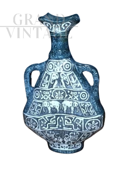 Vintage Marchi brothers vase decorated by hand