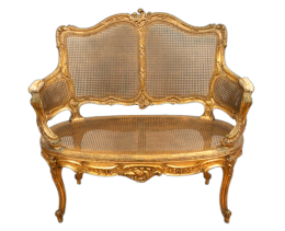 Napoleon III antique gilded settee