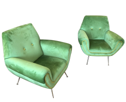 Radice Green Velvet Armchairs