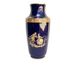 Blue Limoges vase