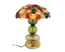 Lampada in vetro artistico di Murano multicolore