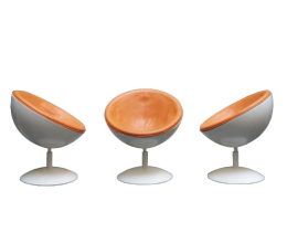 3 Space Age sphere chairs