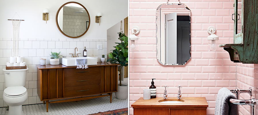 5 ideas for decorating the bathroom with vintage furniture