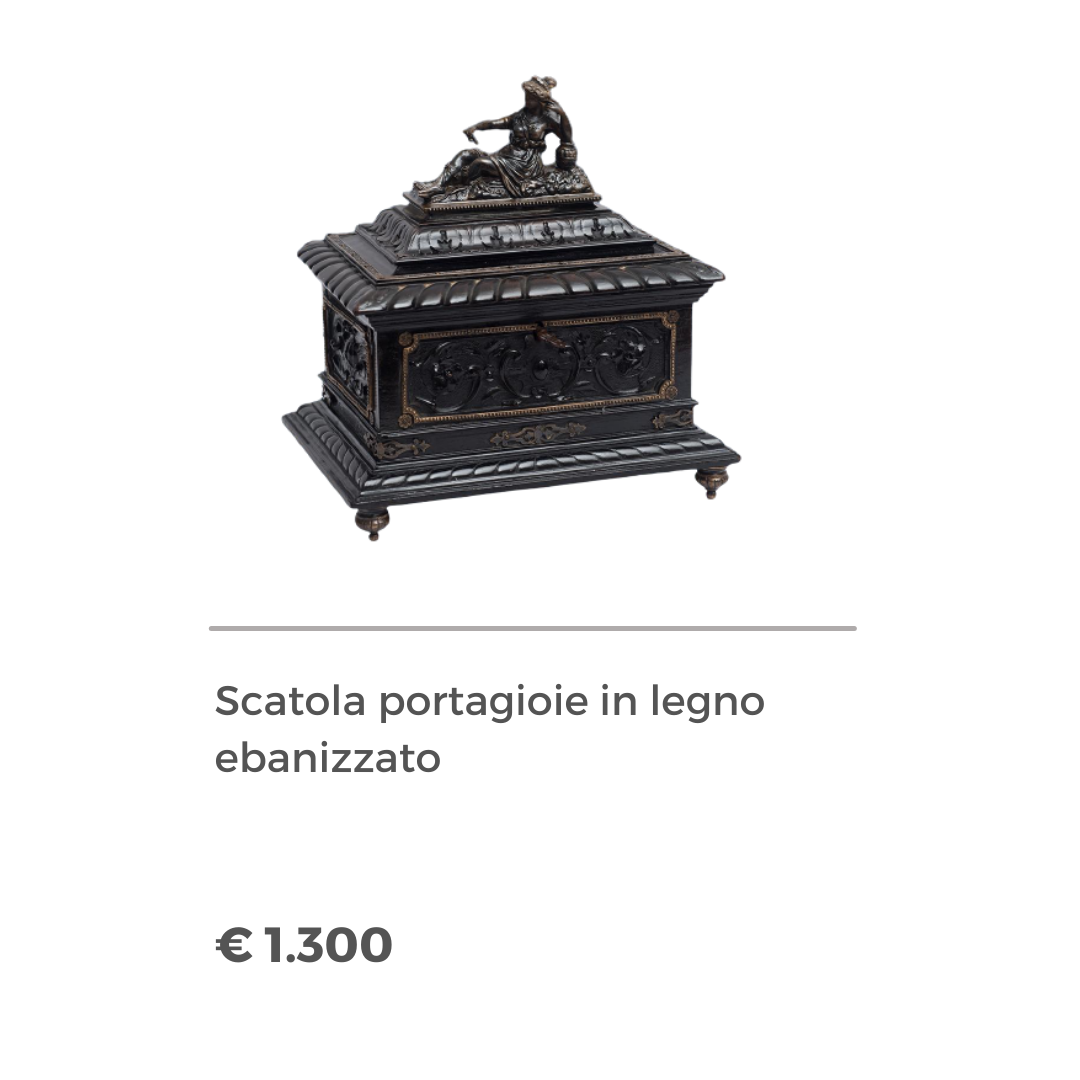 portagioie in legno ebanizzato