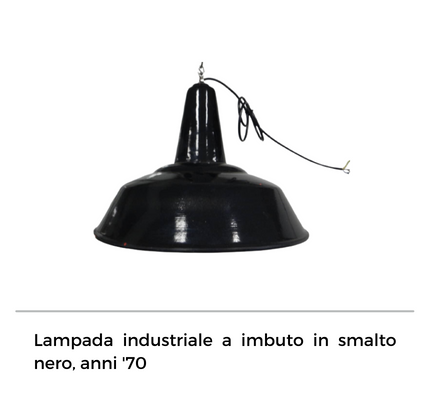 lampada nera industriale 