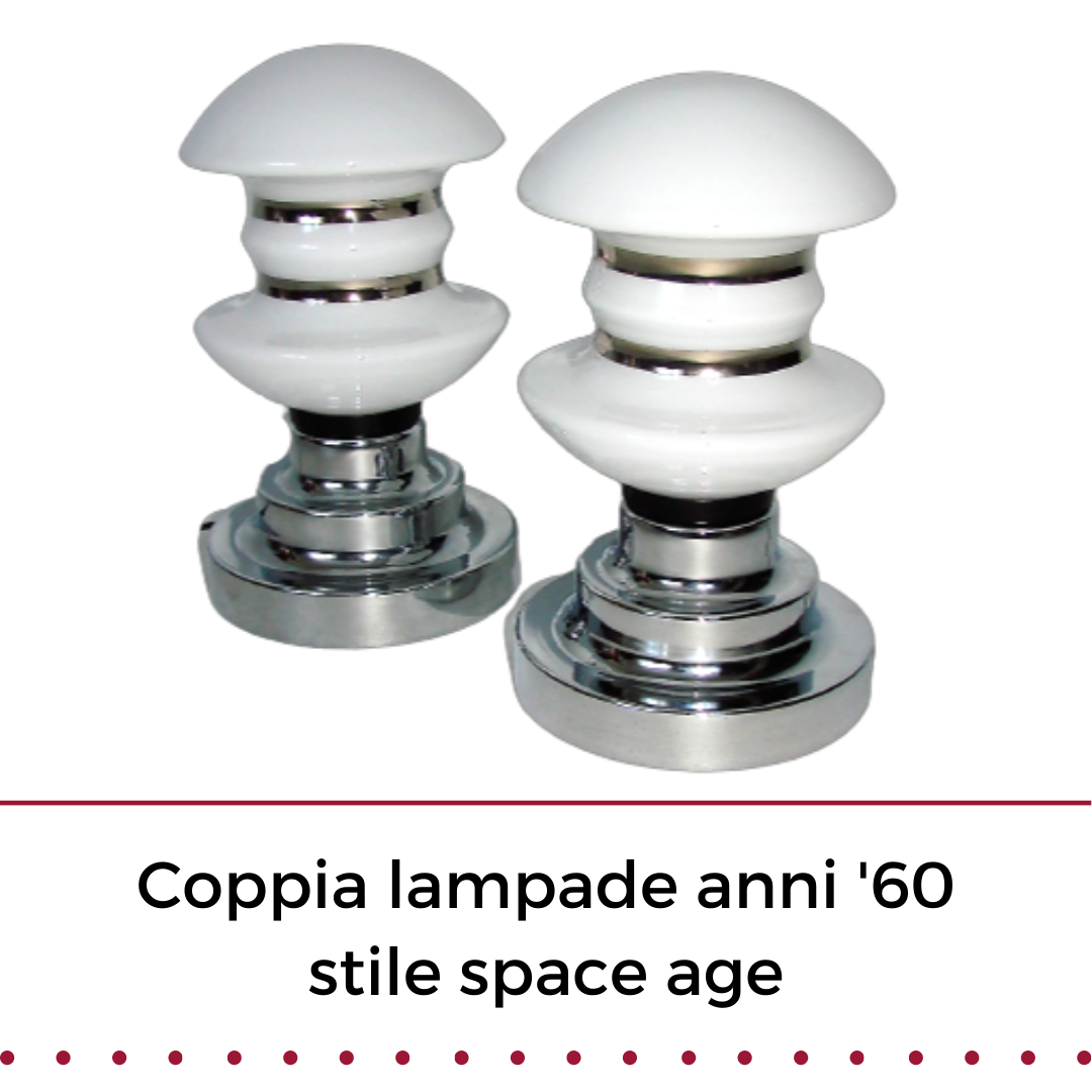 Coppia lampade anni 60 stile space age