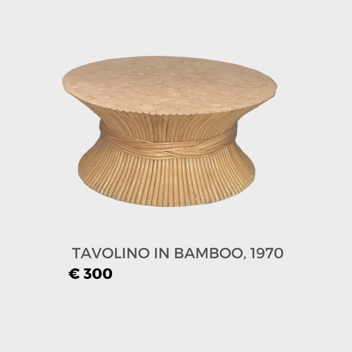 TAVOLINO IN BAMBOO BY MCGUIRE, 1970