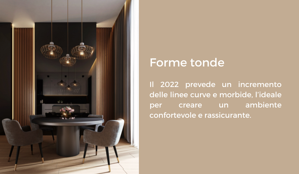 interior with curved furniture