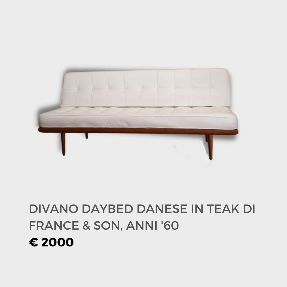 DIVANO DAYBED DANESE FRANCE & SON ANNI '60 IN TEAK