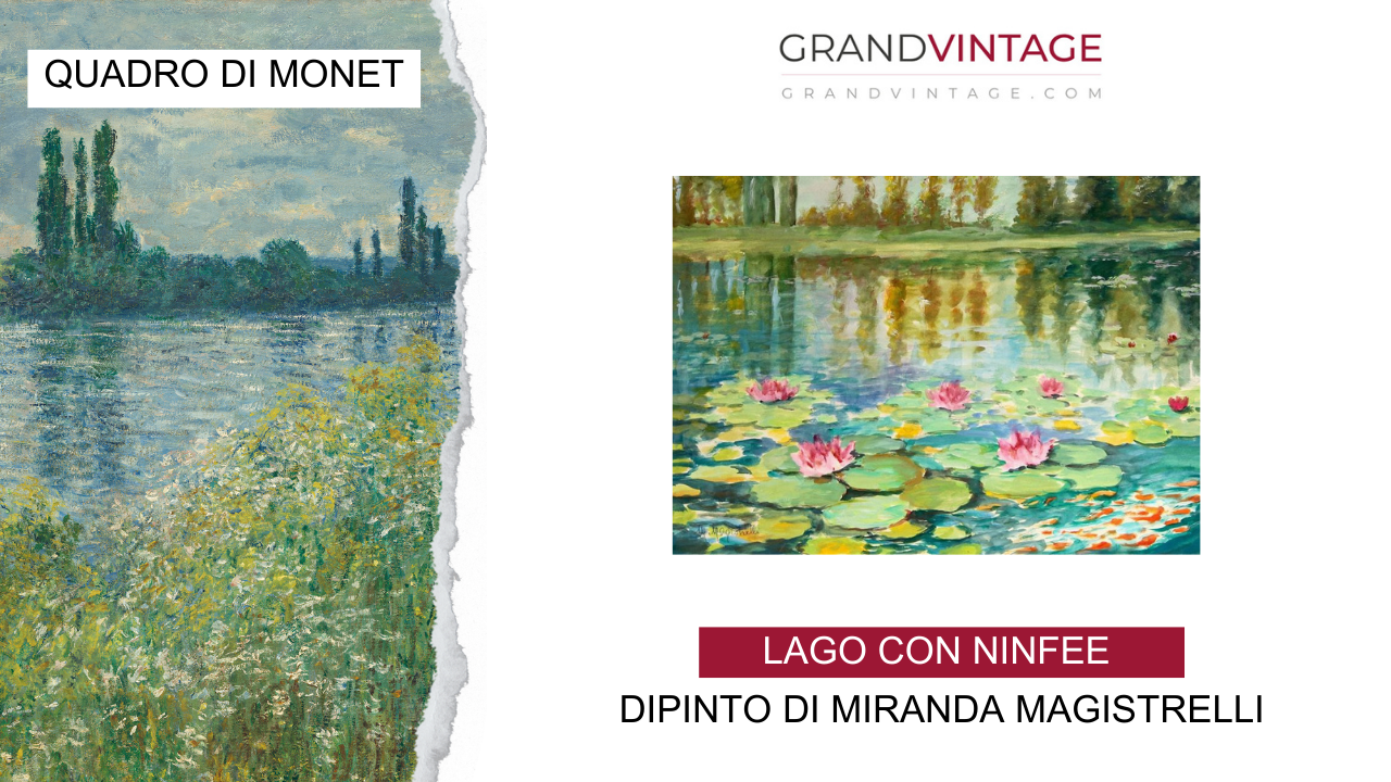 Dipinto Ninfee stile Monet