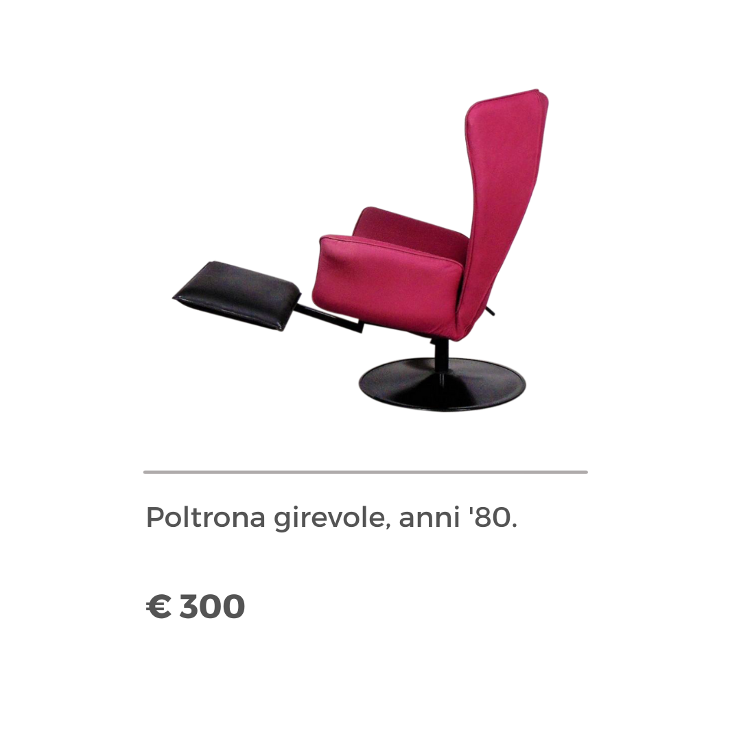 Poltrona anni '80 girevole